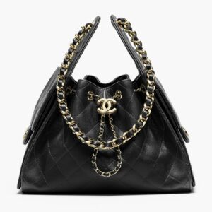 Chanel 25 Small Handbag Black Grained Calfskin GHW - view 1