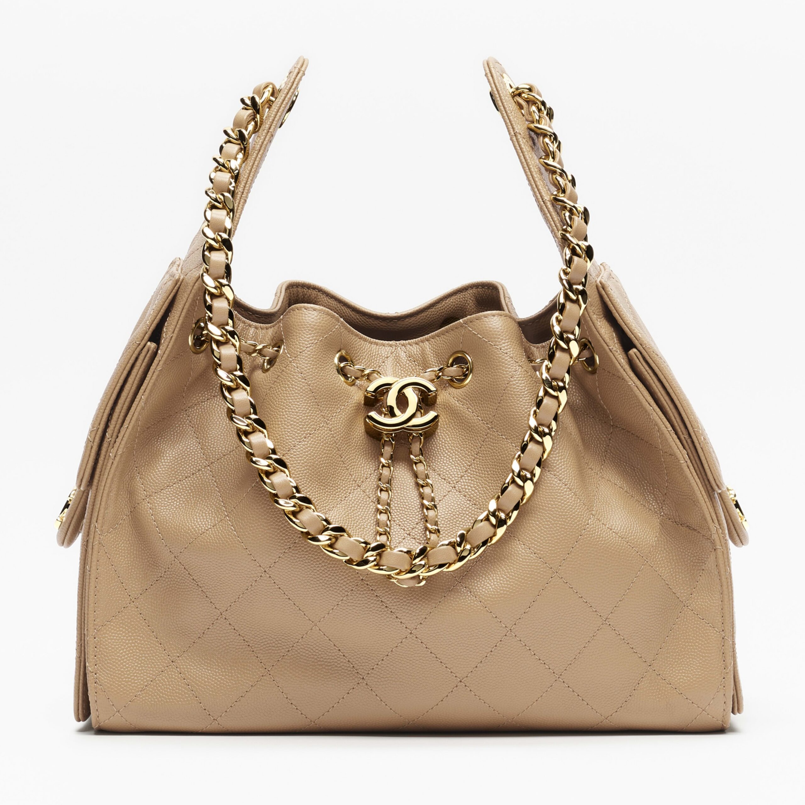 Chanel 25 Small Handbag Black Grained Calfskin GHW - view 6