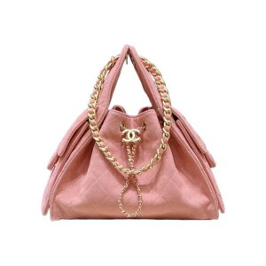 Chanel 25 Small Handbag Pink Suede Calfskin GHW - view 1
