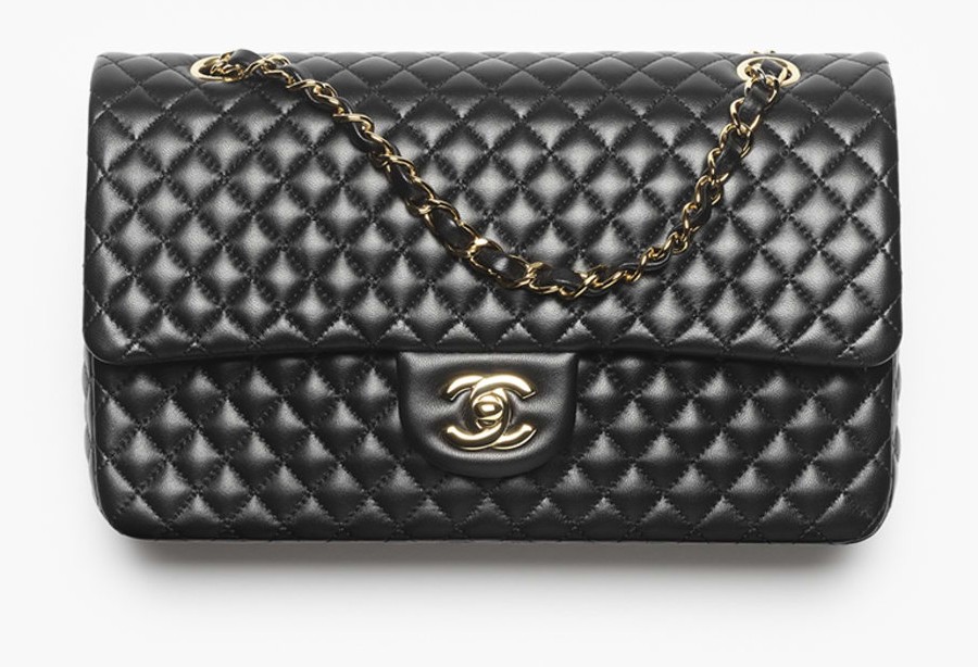 Chanel Classic 11.12 Flap Bag Black Lambskin GHW - view 1