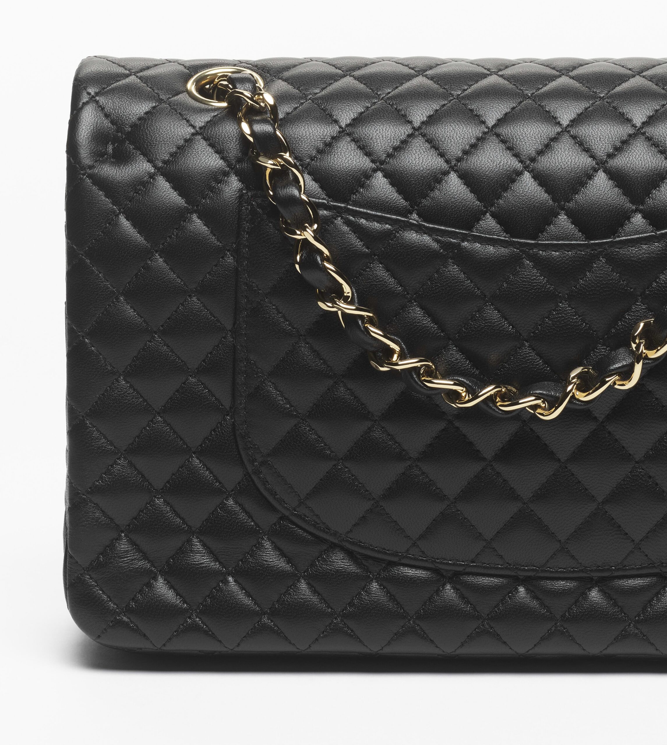 Chanel Classic 11.12 Flap Bag Black Lambskin GHW - view 4