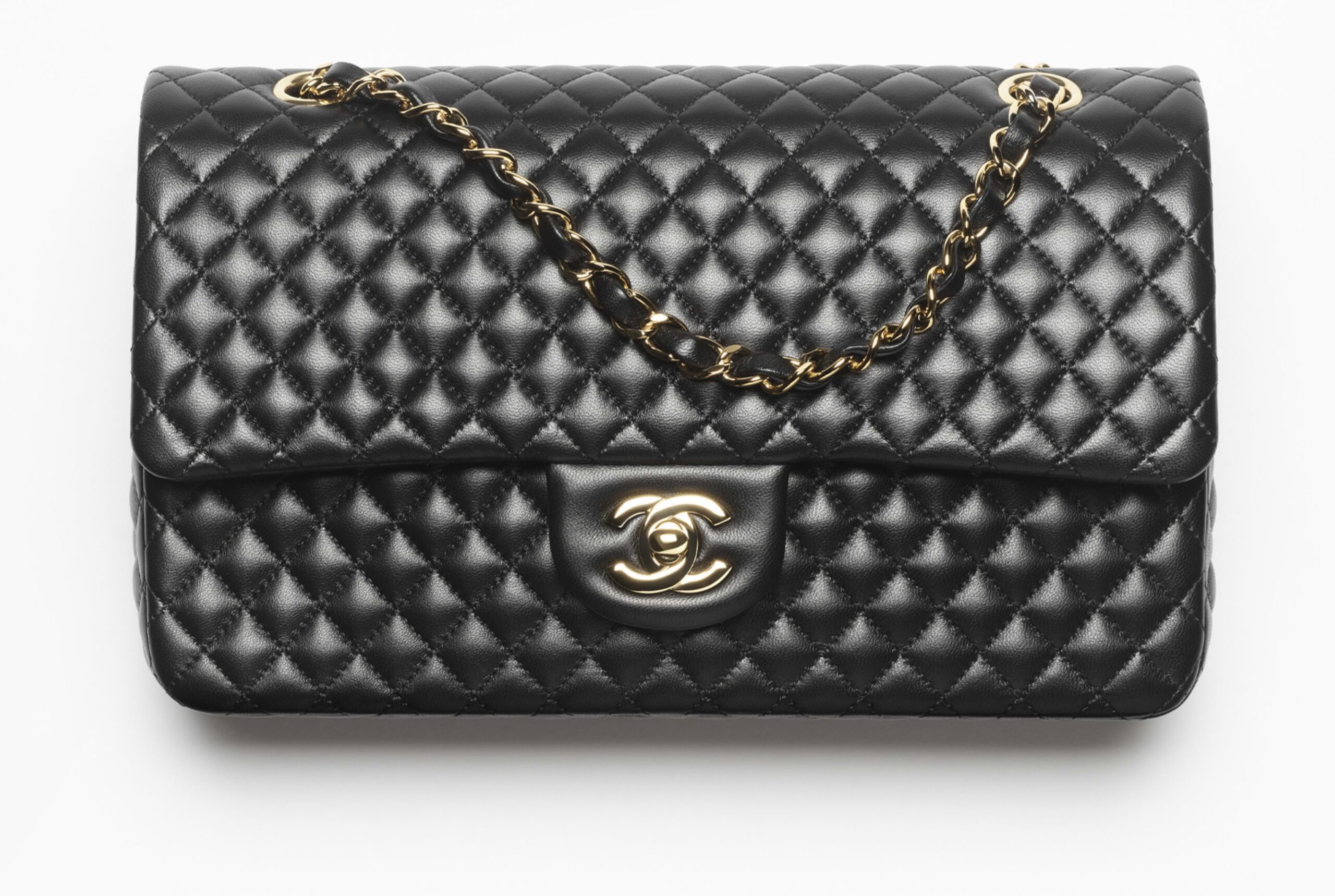 Chanel Classic 11.12 Flap Bag Black Lambskin GHW - view 6
