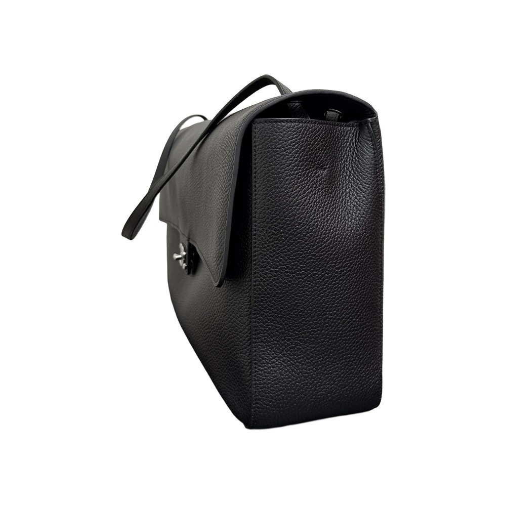 Chanel Grained Calfskin Souplissimo Maxi Large Flap Shoulder Bag Black SHW - view 2