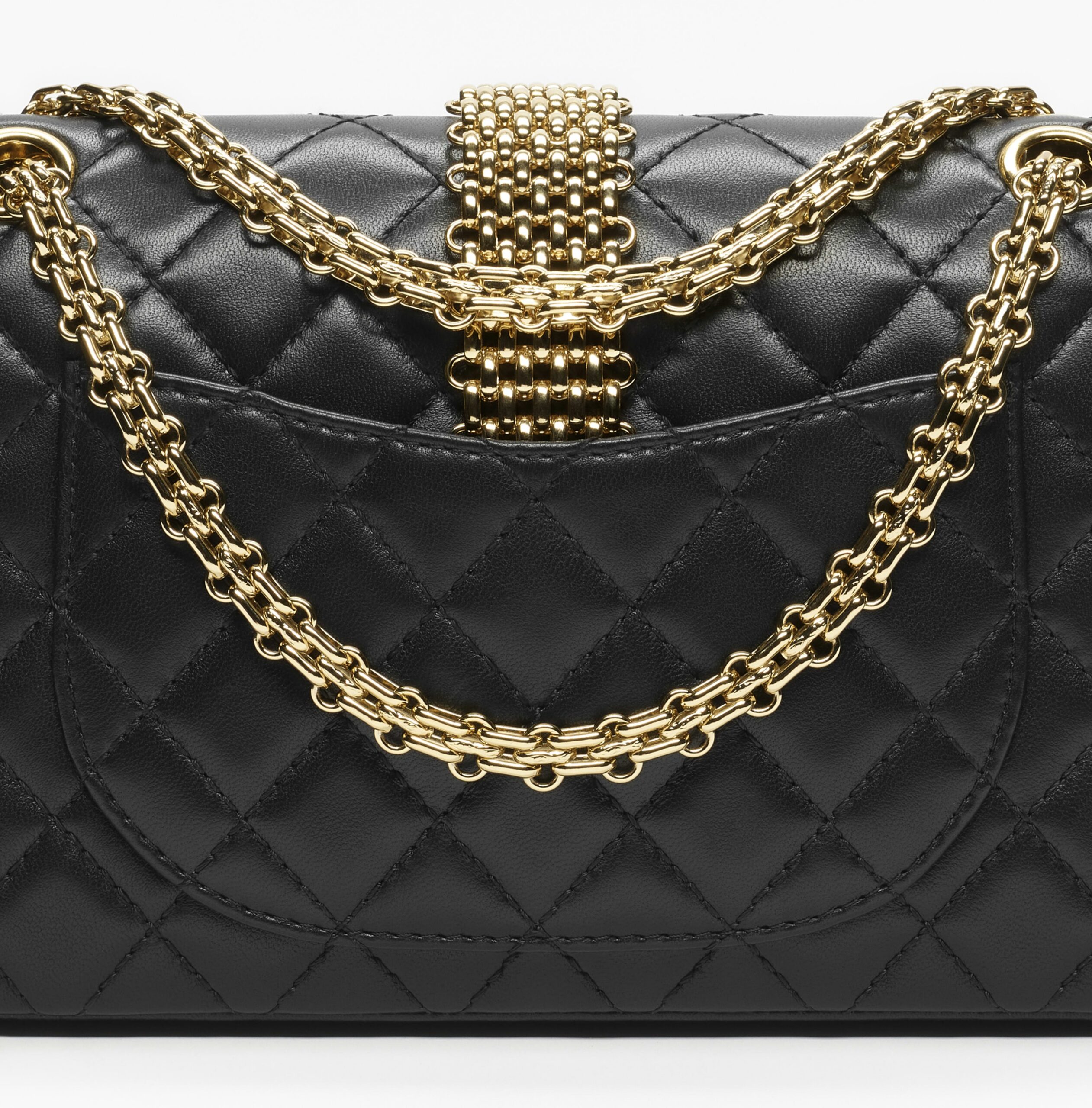 Chanel Reissue 2.55 Handbag Black Lambskin GHW - view 4